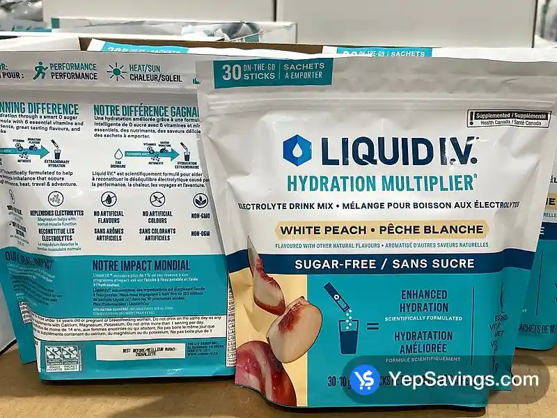 LIQUID IV SUGAR FREE WHITE PEACH