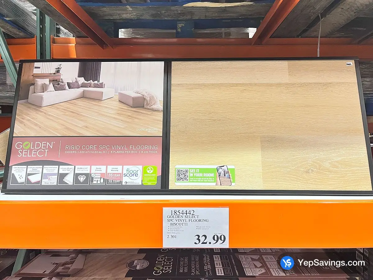Golden Select COSTCO GOLDEN SELECT SPC VINYL FLOORING BISCOTTI – (ITM 1854442)