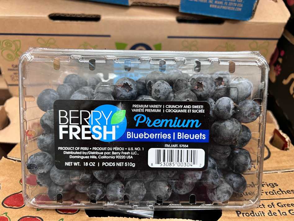 BLUEBERRIES PRODUCT OF PERU