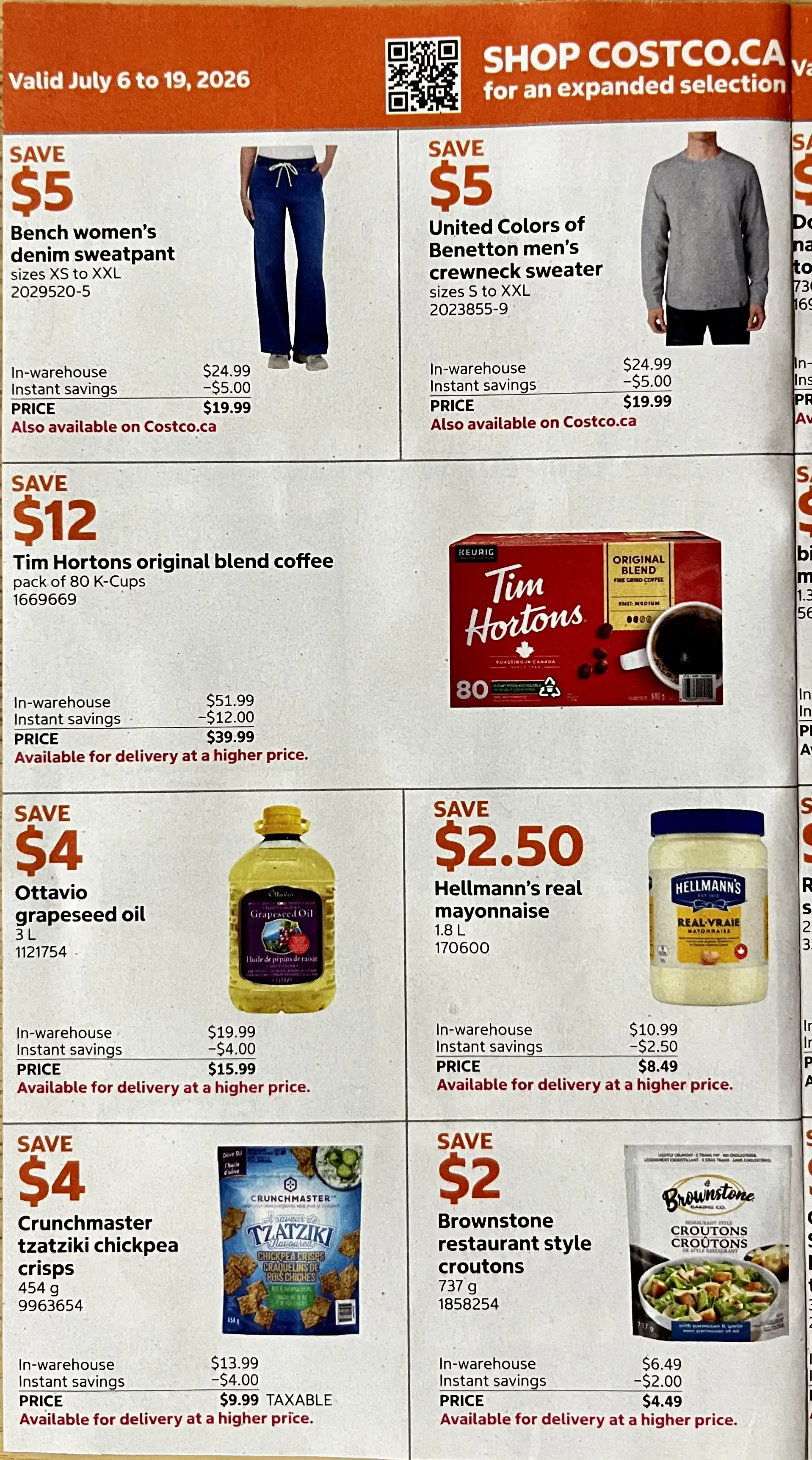 Costco flyer page 1