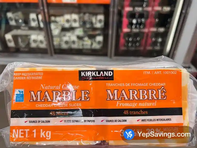 KIRKLAND SIGNATURE MARBLE CHEDDAR SLICES
