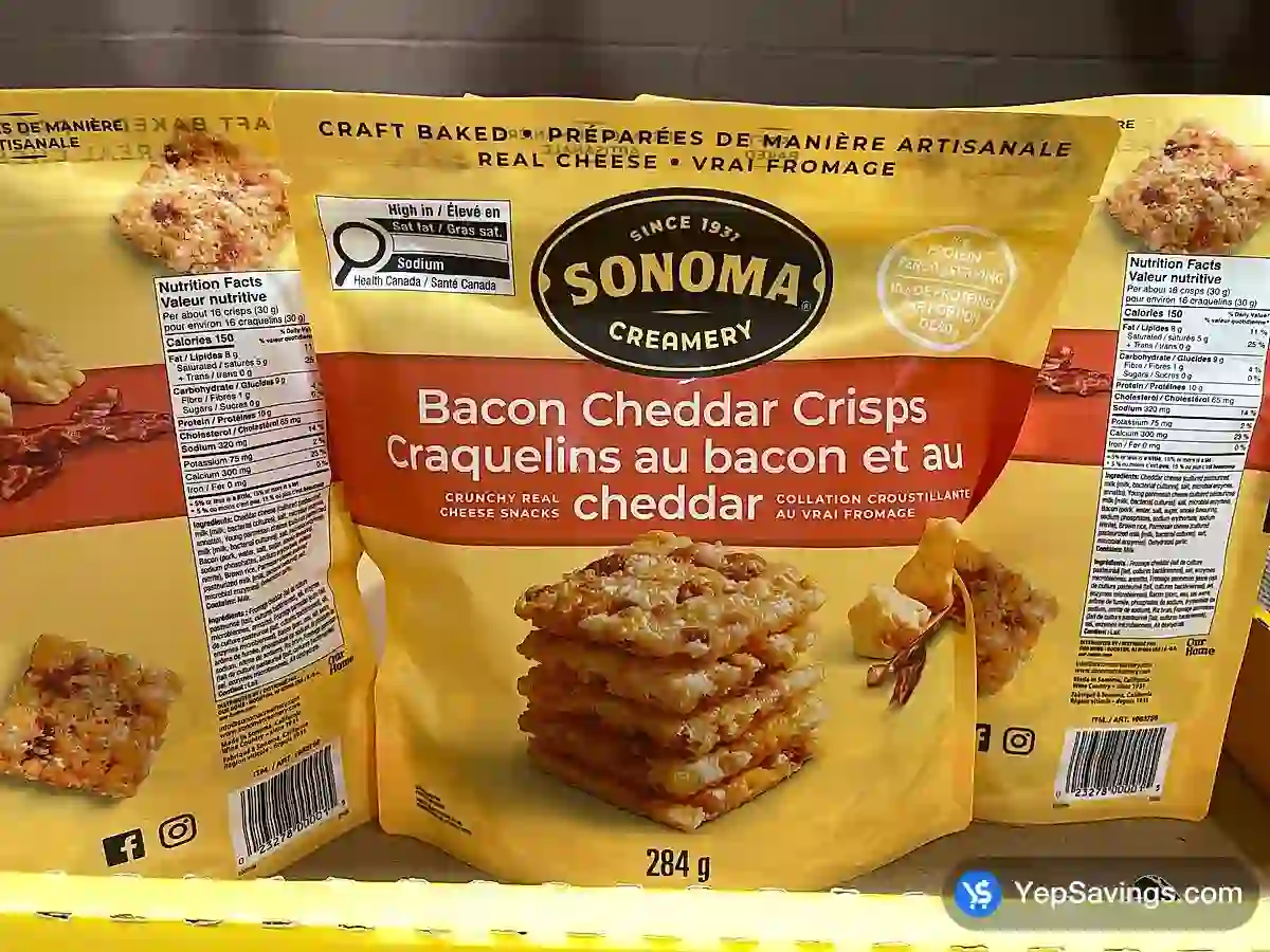 SONOMA CREAMERY CHEDDAR BACON CRISPS