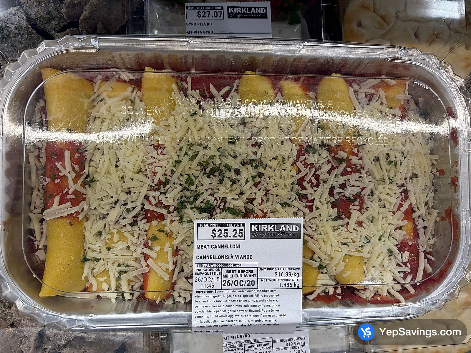 BEEF AND PORK CANNELLONI