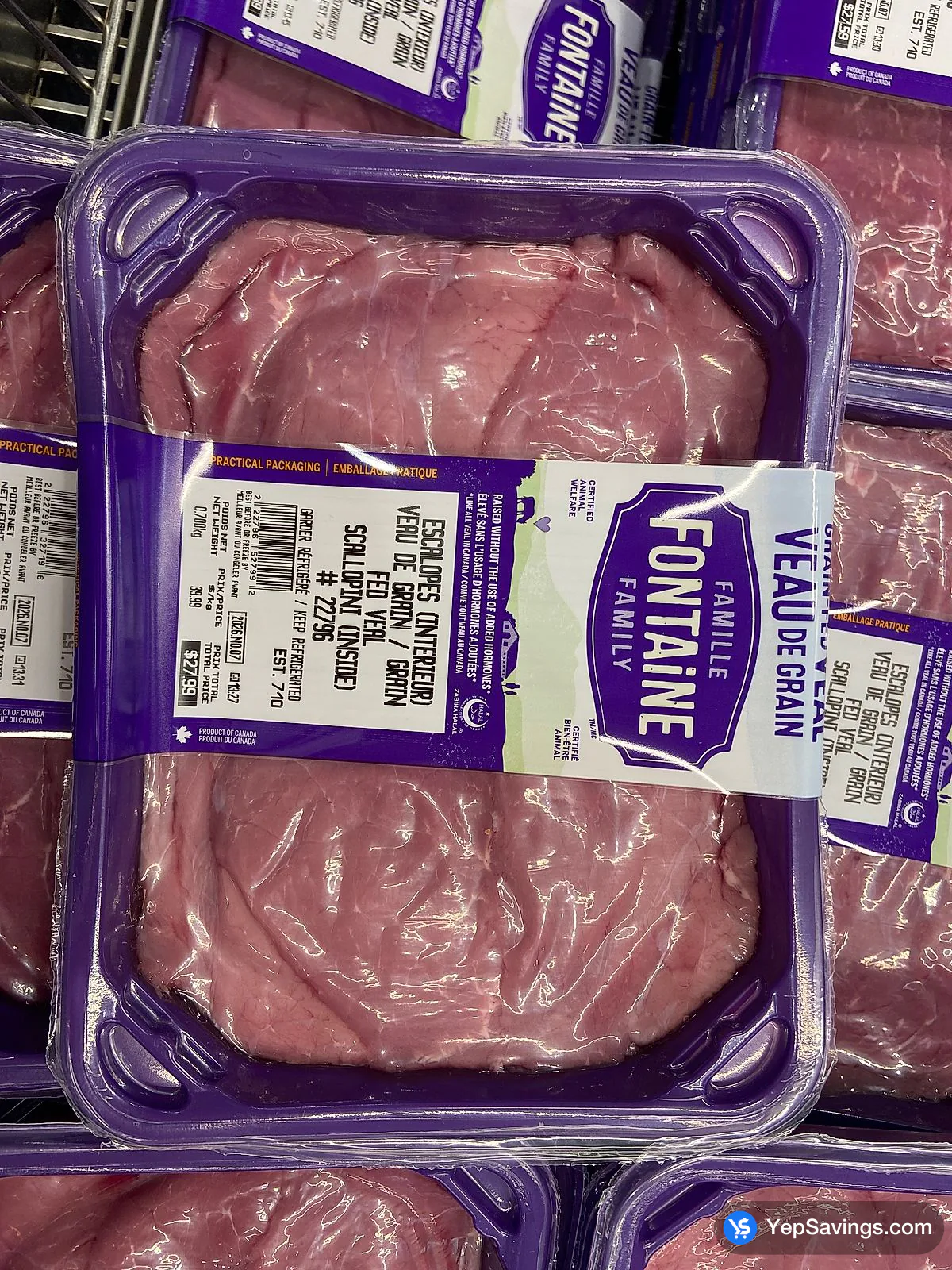 Veal Scallopini (Grain Fed) Leg Portion