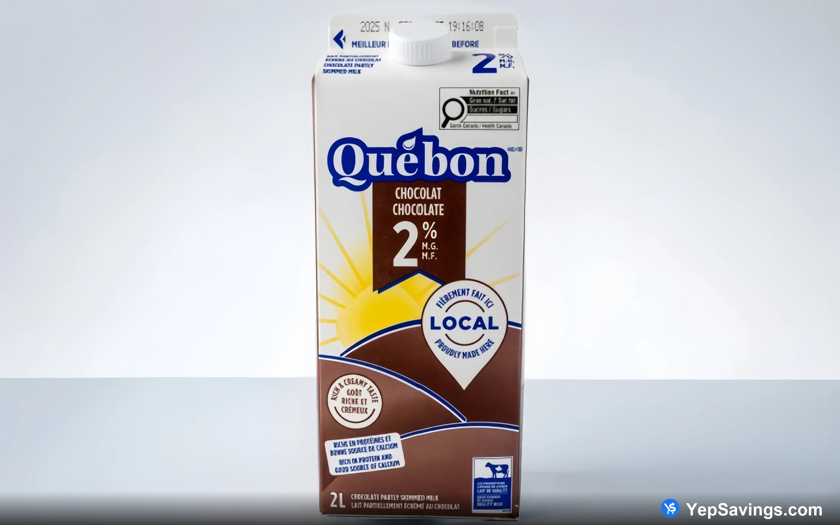 Québon 2% Chocolate Milk 2L carton